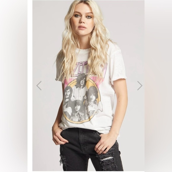 Recycled Karma Led Zeppelin Graphic Band distressed Tee shirt small - Picture 2 of 12